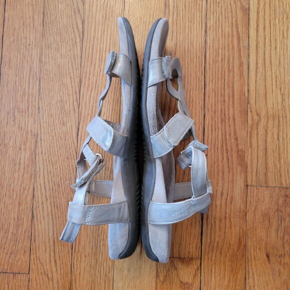 Vionic 11 Metallic Gold Leather Slingbacks Comfort Orthaheel JODIE Open Toe‎ - Picture 5 of 9